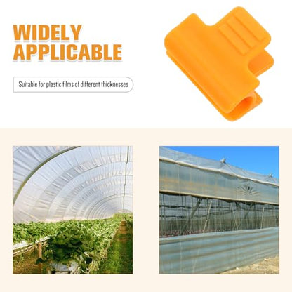 30pcs Greenhouse Clips Sunshade Net Fixing Clamps 11mm Plastic Cover Clips for Garden Hoops Tarp Awning Clamp Suitable for Greenhouse Hoops Grow Tunnel
