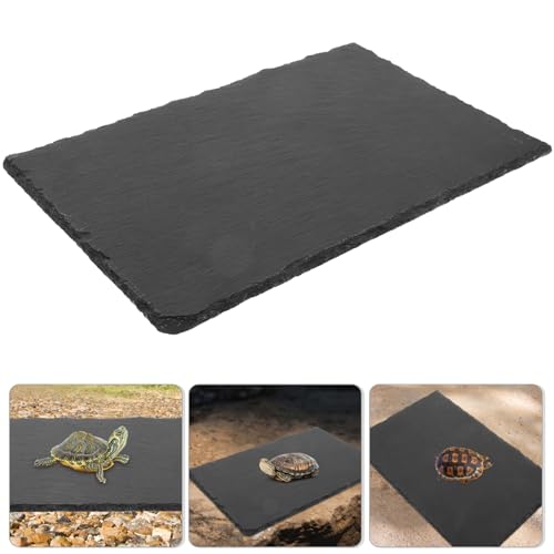 Abaodam Turtle Basking Platform Natural Rock Tile for Tortoises Easy Climbing Structure for Fish Tanks and Reptile Boxes Approx