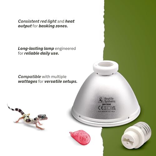 Reptile Systems Eco Halogen – Red 50w – Lamp for Reptiles & Amphibians – Light for Tanks, Vivariums & Crested Geckos - size: 50w