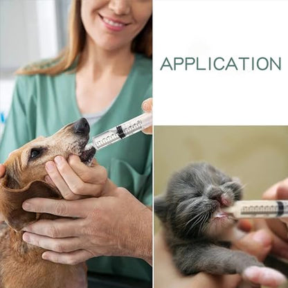 10pcs Plastic Pet Feeding Syringe with Silicone Curved Tip, 4.7inch/12cm Soft Feeding Tubes for Small Dogs, Birds, Cats, Puppy, Kitten, 12ml