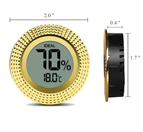 Cigar Digital Hygrometer - High Precision Adjustable Digital LCD-Monitor Hygrometer Thermometer for Cigar Humidor | Box | Cabinet | Jars | Guitar (Digital-with-Analogy) - style: Digital-with-Analogy