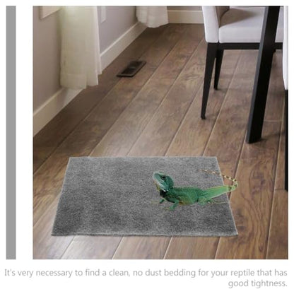 POPETPOP 3pcs Reptile Carpet Mat Polyester Substrate Liner for Bearded Dragon Leopard Gecko Snake Lizard Tortoise Lightweight Washable for Reptile Tanks and Habitats
