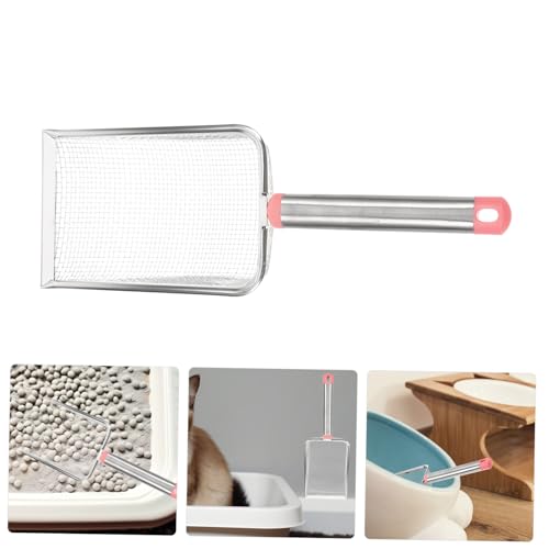 BESPORTBLE Stainless Steel Cat Litter Scoop Fine Mesh Excrement Shovel for Easy Cleaning of Litter Box and Reptile Terrarium Waste Pet Tool Mesh
