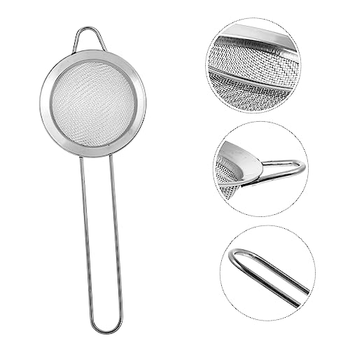 Kisangel 2PCS Reptile Sand Shovel Set Fine Mesh Litter Scoop for Bearded Dragons Desert Lizards and Small Animals Stainless Steel Sand Filtering Tool Long Handle