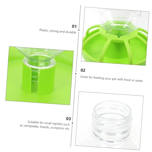 LIOOBO 2sets Tortoise Food Bowl for Turtle Aquarium Kit Reptile Supplies Lizard Accessories Pet Feeding Dish Water Drinking Plates