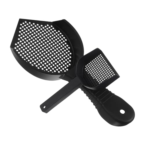 2pcs Cat Litter Scoop Set Fine Sifting Plastic Scooper for Litter Box and Reptile Tank, Small and Large Size for Efficient Waste Cleaning in Cat and Reptile Care