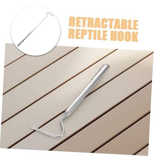 SUPVOX Retractable Snake Hook Stainless Steel Capture Tool for Handling of Serpents and Amphibians for Herpetologists and Wildlife Enthusiasts