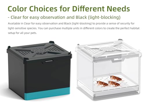 Cricket Keeper - Multi Purpose Insect Habitat for Crickets, Dubia Cockroaches, breadworms, and Silkworms, with Ventilation and Breathability (No Assembly Needed) (Transparent) - color: transparent