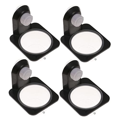 balacoo 4pcs Reptile Water Bowl and Feeder Black Feeding Dish for Lizard Gecko and Other Reptiles Easy to Clean and Space-Saving Design
