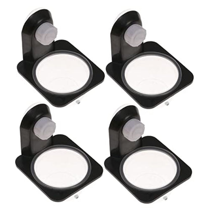 balacoo 4pcs Reptile Water Bowl and Feeder Black Feeding Dish for Lizard Gecko and Other Reptiles Easy to Clean and Space-Saving Design