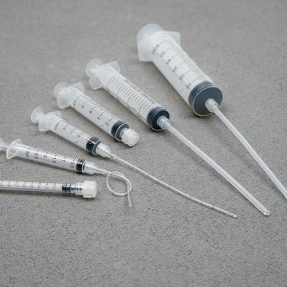 20ml Luer Lock Syringe with Cap and Soft Plastic Tube, Individually Wrapped 10 Pack, Suitable for Pet Liquids Feeding - size: 20ml - 4.0mm Tube