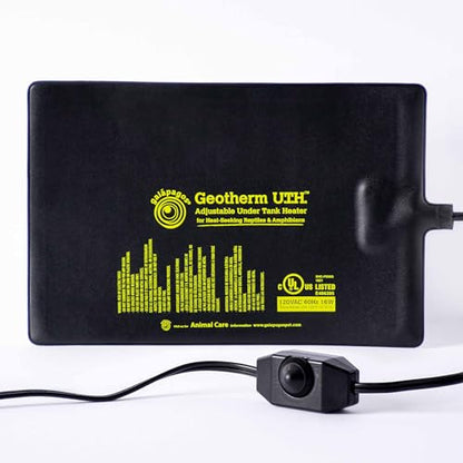 Galápagos (05702) Geotherm® Adjustable Under Tank Heater - Heating Pad for Reptiles, Amphibians & Terrariums, 12″ x 8″ 16W, Black