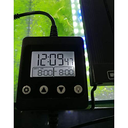 Aquarium Light Timer Fish for Light Controller and Dimmer 24 Hour Program for 5V-30V Sunset Simulation