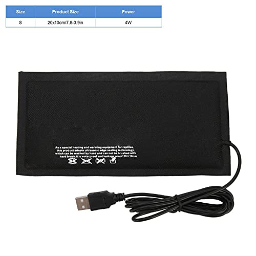USB Reptile Heating Mat Amphibian Heating Pad Small Animal Heat Pad Constant Temperature 45C with Carbon Fiber for Turtles Snakes Lizards Spiders (Small Size 20 * 10cm (Constant Temperature - size: Small size 20*10cm (constant temperature without