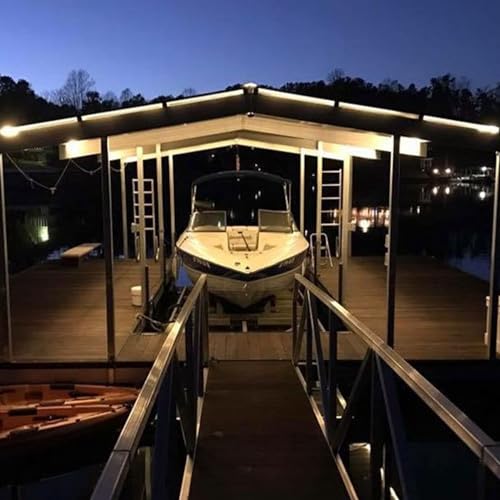 BSOD Outdoor LED Strip Lights Waterproof,Warm White IP68 Led Strip 12v Boat Underwater Lights 16.4ft 5050 SMD 300 Led Tube Flexible Rope Light for Swimming Pool Boat Fish Tank - color: Warm White