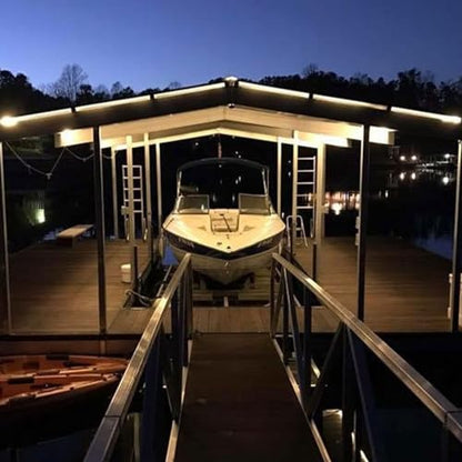 BSOD Outdoor LED Strip Lights Waterproof,Warm White IP68 Led Strip 12v Boat Underwater Lights 16.4ft 5050 SMD 300 Led Tube Flexible Rope Light for Swimming Pool Boat Fish Tank - color: Warm White