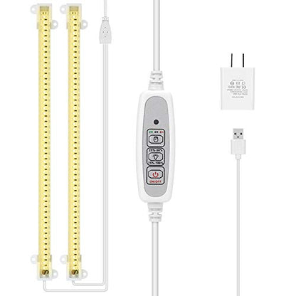 Mosthink Grow Lights for Indoor Plants, LED Grow Light Strips with Auto Timer