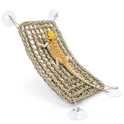 Niteangel Bearded Dragon Hammock Reptile Lounger for Chameleon, Lizards, Gecko, Snakes, Lguana Reptiles, Tortoises (Rectangle 16'' x 8'') - size: Rectangle 16'' x 8''