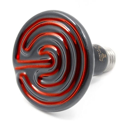150W 2-Pack Ceramic Heat Lamp Bulb Infrared Reptile for Pet Coop Lizard Snake Turtle Aquarium No Light No Harm Emitted