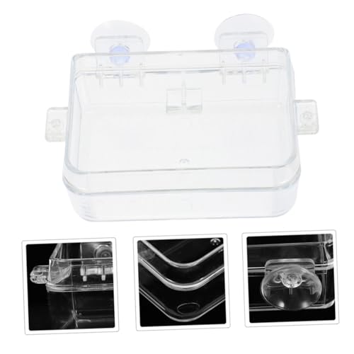 VILLCASE Reptile Feeding Dish with Suction Cup, Large Water Bowl Feeder for Bearded Dragons, Geckos, and Lizards, Escape-Proof Food and Water Container for Terrarium Use
