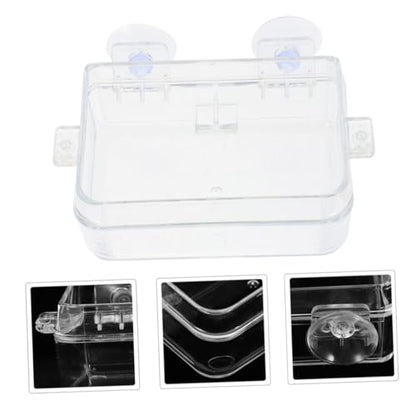 VILLCASE Reptile Feeding Dish with Suction Cup, Large Water Bowl Feeder for Bearded Dragons, Geckos, and Lizards, Escape-Proof Food and Water Container for Terrarium Use