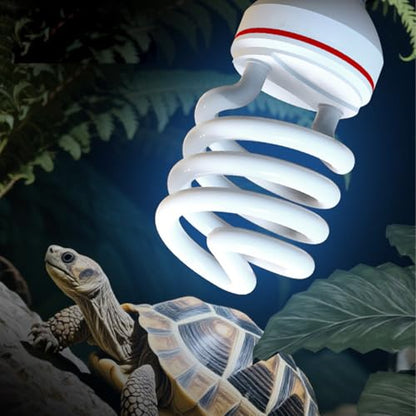 Reptile Basking Bulb Light Bulb,26W UVB Lamp, Daylight Fixture for Tortoise Snake Frog Gecko Hermit Crab Habitat Terrarium Aquarium