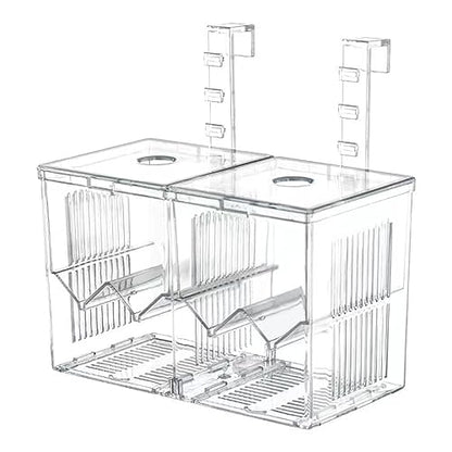 Aquarium Breeder Box, Acrylic Aquarium Breeder Box, Isolation Hatchery Feeding Boxes for Small Fish Fry Hatchery