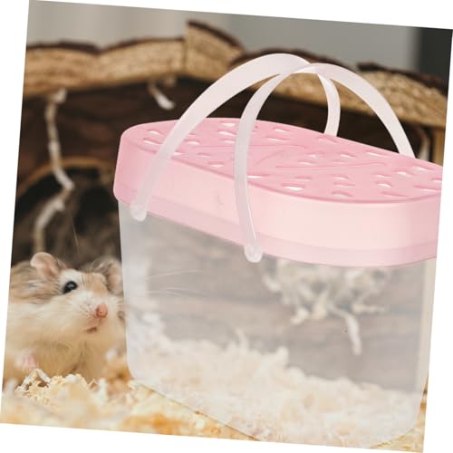 TOYANDONA 2pcs Turtle Cases Reptile Carrying Boxes for Small Pets Convenient Outdoor Pet Accessories Lightweight and Easy to Carry - color: Pink