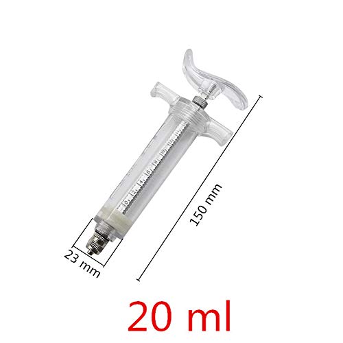 Baby Bird Feeding Syringe Feeding Tubes for Birds Parrot Hand Feeding Syringe with 6 Pcs Curved Gavage Tubes and Stainless Steel Metal Feeding Spoon (20ML) - size: 20ML