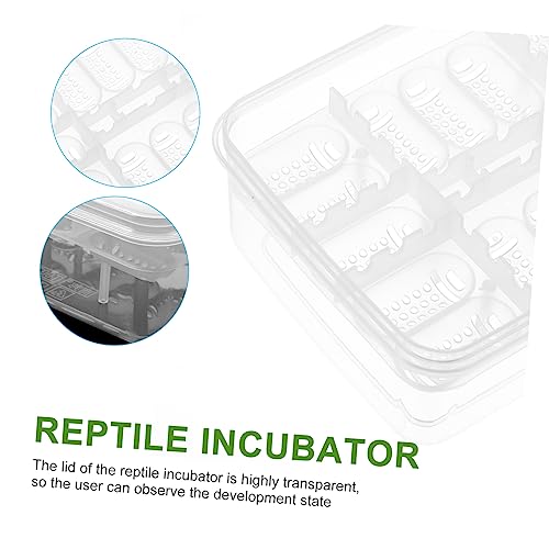 Toddmomy 16-Compartment Reptile Egg Incubator Tray 2-Pack Hatching Box for Gecko and Lizard Eggs Sturdy Plastic Breeding Box for PET Reptile Supplies