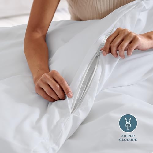 Bare Home Bedding Duvet Cover Extra Long - Premium 1800 Super Soft Collection - Lightweight, Cooling Duvet Cover - Soft Breathable Bedding (Twin/Twin XL, White) - color: 01 - White (No Comforter), size: Twin/Twin XL
