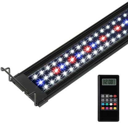 WaterRebirth Wireless Remote Full Spectrum Aquarium LED Light Strip - Ultra-Thin Design with Timer & RGB Modes for Fish Tank Plants (48-54INCH) - size: 48-54 inches