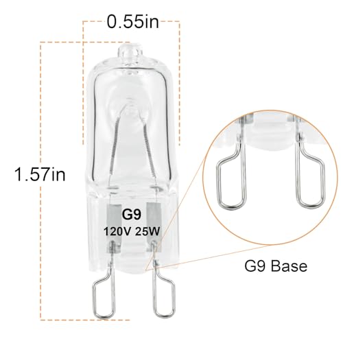 G9 Heat Lamp Bulbs for Reptile,Day White, Mini Halogen Bulb 25W, Infrared Reptile Heat Lamp for Bearded Dragon Gecko Turtle Lizard, Pack of 2 - size: 25W-Pack of 2