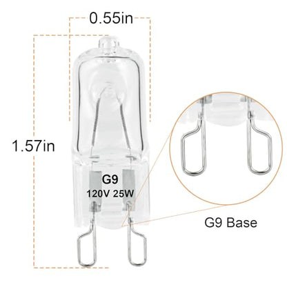 G9 Heat Lamp Bulbs for Reptile,Day White, Mini Halogen Bulb 25W, Infrared Reptile Heat Lamp for Bearded Dragon Gecko Turtle Lizard, Pack of 2 - size: 25W-Pack of 2