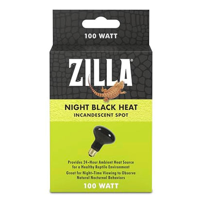 Zilla Incandescent Spot Bulb, for Nocturnal Reptile Species, Night Black - size: Pack of 1, style: Night Black (100W)