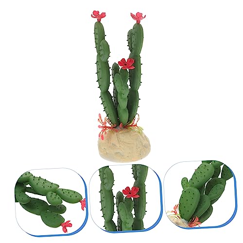 Artificial Plastic Cactus Aquarium Decoration Fish Tank Landscape Plant Vivid Simulated Succulent Ornament for Reptile Terrarium Home Decor