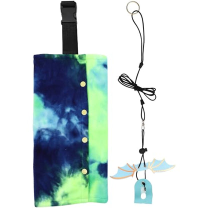 minkissy Bearded Dragon Lizard Carrier Bag with Adjustable Leash Portable Reptile Travel Sling for Outdoor Use Pet Lizard Household Carrier Set Blue