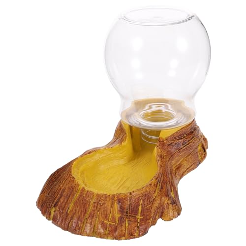 BESPORTBLE Resin Automatic Waterer for Turtles and Lizards 1.5L Crawler Water Dispenser Decorative Landscape Design for Reptile Terrariums and Habitats