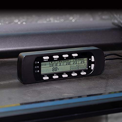 REPTI ZOO Reptile Thermostat Digital Outlet Temperature Timer Troptical or Desert Mode with Day Night Control for Aquarium Reptiles Terrarium Humidistat Mushroom Fermentation,Easy Setup (THC16) - color: 2 In 1 Temperature&Timer