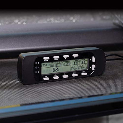 REPTI ZOO Reptile Thermostat Digital Outlet Temperature Timer Troptical or Desert Mode with Day Night Control for Aquarium Reptiles Terrarium Humidistat Mushroom Fermentation,Easy Setup (THC16) - color: 2 In 1 Temperature&Timer