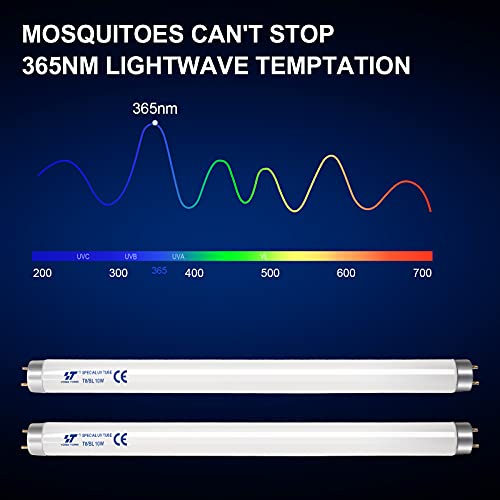Generic 2 Pack 10W UV Bulbs Mosquito-lured Tubes Standard T8 Light Tube 10 Watts UV Light Bulb Replacement Compatible with 20W Electric Bug Zappers Mosquito Killers 13 Inches, White
