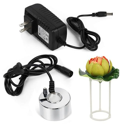 Mist Maker Fogger, Water Pond Fountain Fogger for Water Fountain Pond Pot Rockery Sink (Basic Style, Without Light) - size: Without Light, style: Basic Style