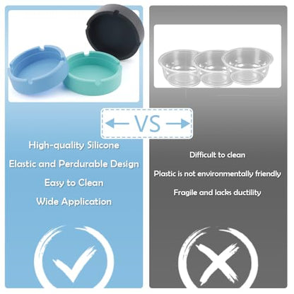 3 Pack Reptile Feeding Bowl Silicone Reusable Feeder for Small Reptile Lizard Gecko Frog Snake Turtle Hermit Crab