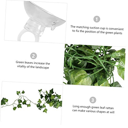 PRETYZOOM 8pcs Bendable Artificial Climbing Vines for Reptile Terrarium Simulation Plant Rattan Landscape Decoration for Snakes and Lizards Lifelike Greenery for PET Habitat