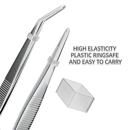 12Inch Fine-Tip Kitchen Tweezers Tongs – Extra-Long Stainless Steel Cooking Tweezers Dishwasher Safe for Grilling, Baking & Food Prep (12In Bent BBQ Tongs) - color: 12in Bent Bbq Tongs