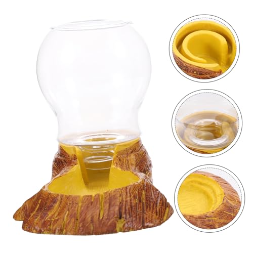 ORFOFE Automatic Resin Waterer for Reptiles Crawler Waterer for Turtles and Lizards Decorative Water Bowl User-Friendly Design for Terrariums