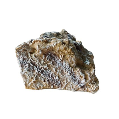 Natural Rock Cave Reptile Hiding Hole, Brown Stone Hideout for Terrarium, Habitat Decoration