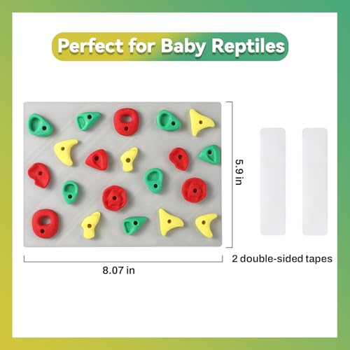 MITCHENIFY Climbing Wall for Reptiles, Reptile Tank Terrarium Accessories Habitat Decor for Bearded Dragons, Leopard Geckos, Lizards, Snakes, Tree Frogs, Amphibian Paludariums Enclosure Supplies