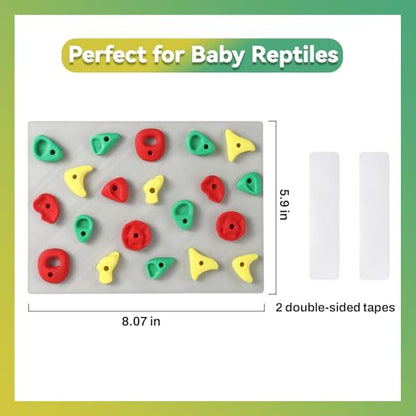 MITCHENIFY Climbing Wall for Reptiles, Reptile Tank Terrarium Accessories Habitat Decor for Bearded Dragons, Leopard Geckos, Lizards, Snakes, Tree Frogs, Amphibian Paludariums Enclosure Supplies
