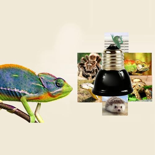 ZJchao 100W Ceramic Heating Lamp, Infrared Heat Bulb Non Luminous Pet Heating Light for Reptiles, with E26 E27 Screw Plug